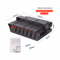 24V 12V Switch Panel 4 Buttons Rotate Holder Lights Toggle USB Chargers - others 6 button