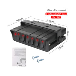 24V 12V Switch Panel 4 Buttons Rotate Holder Lights Toggle USB Chargers - others 6 button