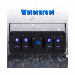 24V 12V Switch Panel 4 Buttons Rotate Holder Lights Toggle USB Chargers - others 6 button