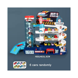 Electric Rail Car Dinosaur Building Parking Lot Adventure Racing Rail - A