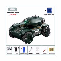 RC Car Children Toys for Kids 4WD Remote Control Car RC Tank Gesture Controlled - GREEN-Dual RC