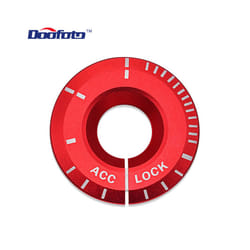 Car Key Ringhole Decorative Sticker Engine Start Ignition Cover Accessories - red