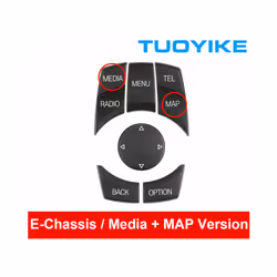 Car Interior Console CIC i-Drive Multimedia Control Button For BMW 1 3 - Media N Map Set