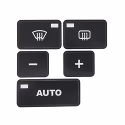 Car Dashboard A/C Button Repair Kit Stickers Dash Climate Control Switch - Black