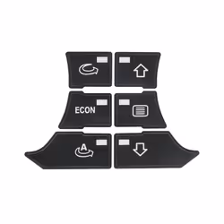 Car Dashboard A/C Button Repair Kit Stickers Dash Climate Control Switch - Black