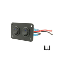 12V 1-4 Gang Universal Toggle Switch Panel USB Car Boat Marine RV Truck - 2 buttons