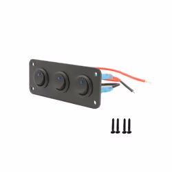 12V 1-4 Gang Universal Toggle Switch Panel USB Car Boat Marine RV Truck - 3 buttons