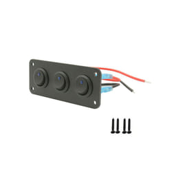 12V 1-4 Gang Universal Toggle Switch Panel USB Car Boat Marine RV Truck - 3 buttons