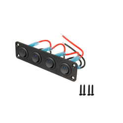 12V 1-4 Gang Universal Toggle Switch Panel USB Car Boat Marine RV Truck - 4 buttons