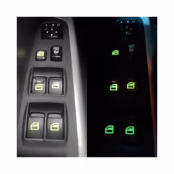 Car Window Lifter Button Luminous Sticker 3 Colors Night Fluorescent Switch - Luminous blue