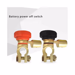 1pc Battery Switch Car Power Off Switch Battery Switch Anti Leakage Protection - Red