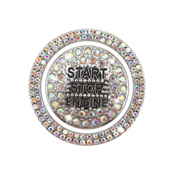Car Start Switch Button Auto Decorative Diamond Stickers Rhinestone Ring - Color