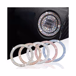 Car Start Switch Button Auto Decorative Diamond Stickers Rhinestone Ring - Color