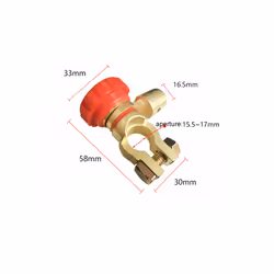 Car Battery Terminal Link Switch Quick Cut-off Disconnect Isolator Switch - Red