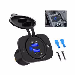 Overload Protection 3 Gang Rocker Switch Panel ON/OFF Lights DC 12V/24V - Black