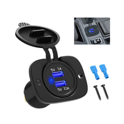 Overload Protection 3 Gang Rocker Switch Panel ON/OFF Lights DC 12V/24V - Black