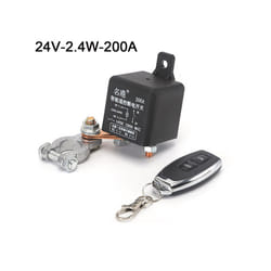 12V Car Switch Relay 200A Universal Battery Integrated Wireless Remote - 24V-2.4W-200A