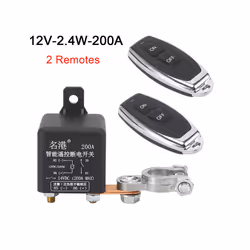 12V Car Switch Relay 200A Universal Battery Integrated Wireless Remote - 12V-2.4W-200A-2