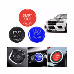 One Button Start Ignition Engine Stop Button Cover For BMW X5 E70 X6 E71 - Red