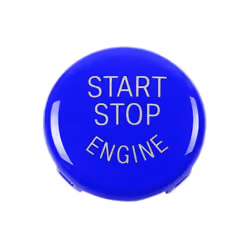 One Button Start Ignition Engine Stop Button Cover For BMW X5 E70 X6 E71 - Blue