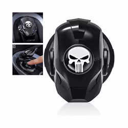 Car Start Stop Button Cover Sticker Alloy Plating Interior Starter Ring - Skull