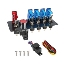 12V Racing Car Rocker Switch Panel Starter Light Toggle Ignition Engine - Blue