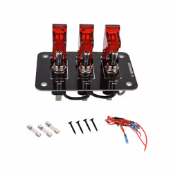 24V 12V Switch Panel Racing Car Starter Ignition Start Button Light Toggle - Red