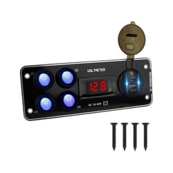 24V 12V Switch Panel 4 Buttons Car Light Toggle USB Charger 3.0 Power - Red