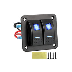 24V 12V Switch Panel 3 Buttons Car Light Toggle For Boat Truck Trailer - Black