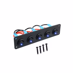 24V 12V Switch Panel 6 Buttons LED Touch Screen Car Light Toggle Relays - Yellow
