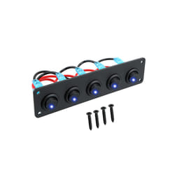 24V 12V Switch Panel 6 Buttons LED Touch Screen Car Light Toggle Relays - Yellow