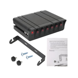 24V 12V 6 Buttons Switch Panel With 30A Fuse Blade Indicator Car Lights - Red