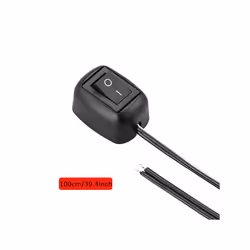 Paste Type Switch Car Push Button Switch with LED Light ON/Off DC12V/10A - 100cm wire