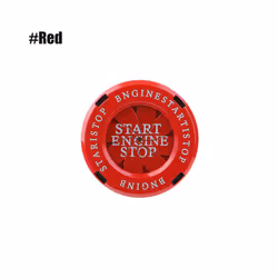 1Pcs Car Interior Engine Start Stop Button Protective Auto Ignition Key - Red