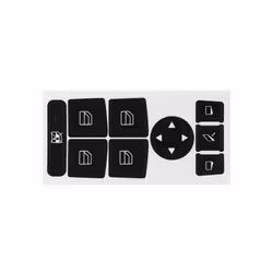 1 Pcs Car Window Control Switch Button Repair Stickers Deacal For Mercedes - Black