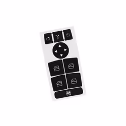 1 Pcs Car Window Control Switch Button Repair Stickers Deacal For Mercedes - Black