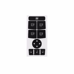 1 Pcs Car Window Control Switch Button Repair Stickers Deacal For Mercedes - Black