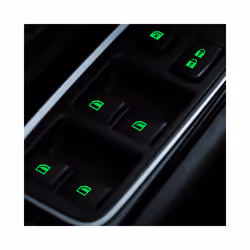 Car Window Button Luminous Sticker Lifter Switch Night Fluorescent Decals - Luminous green