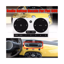 Car Radio Stereo Worn Peeling Button Repair Kit Decals Stickers For Fiat - 1 Pcs