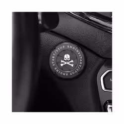 Universal Car Moto Engine Start Stop Button Cover One-button Start Knob - skull