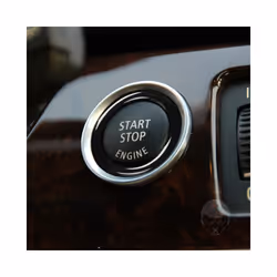 6/4/2/1PCS Car Engine One Start Stop Push Button Ignition Key Circle Sticker - black-2PCS