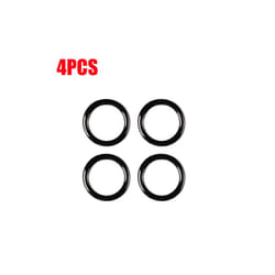 6/4/2/1PCS Car Engine One Start Stop Push Button Ignition Key Circle Sticker - black-4PCS