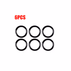 6/4/2/1PCS Car Engine One Start Stop Push Button Ignition Key Circle Sticker - black-6PCS