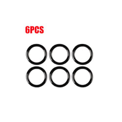 6/4/2/1PCS Car Engine One Start Stop Push Button Ignition Key Circle Sticker - black-6PCS