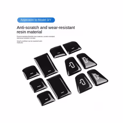 For Tesla Model 3 Power Window Button Stickers for Car PVC Dustproof Tesla - Window Controls