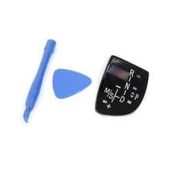 Car Shift Knob Panel Gear Button Cover Emblem M Performance Sticker For - short  with M logo
