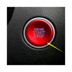 Switch Key Cover Trim Button Decoration Aluminum Alloy Button Engine Start - China, Red