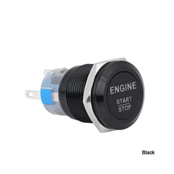 Car Engine Start Push Button Switch Ignition Starter Start Button Switch - Black