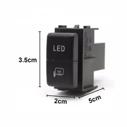 Car LED DRL Key Switch Fog Light Parking Radar Power On Off Switch Button - wheel-fog