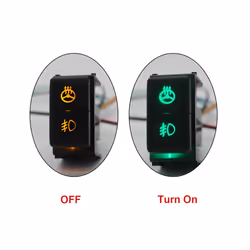 Car LED DRL Key Switch Fog Light Parking Radar Power On Off Switch Button - wheel-fog